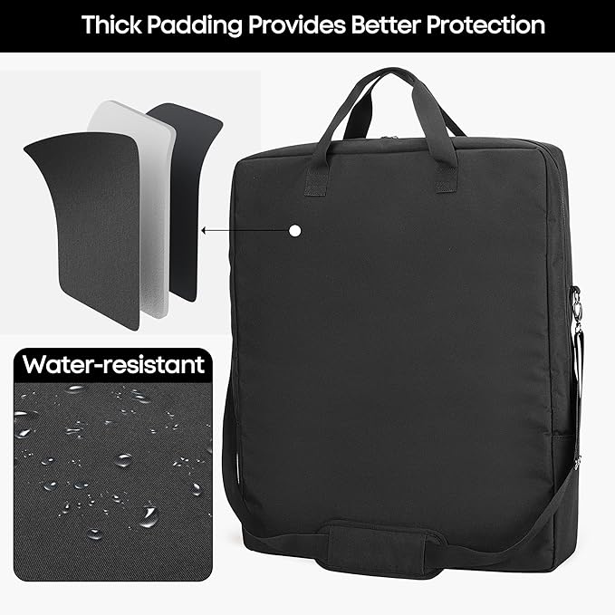 HODRANT Solar Panel Storage Bag Compatible with Jackery SolarSaga 100W 100X Padded Travel Carrying Case for 2 Battery Panels Double-Layer Solar Panel Carrier with Shoulder Strap Patent Design