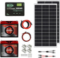ECI Power 200W 12V Solar Power Kit | 2 x 12V 20Ah LiFePO4 Lithium Batteries | 200W Mono Rigid Solar Panels 20A MPPT Solar Charge Controller | RV Trailer Camper Marine Off Grid Solar Projects
