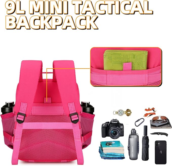 9L Mini Tactical Backpack for Men and Women Tactical Backpack Small for Hiking Small Tactical Bag Fitness Pack