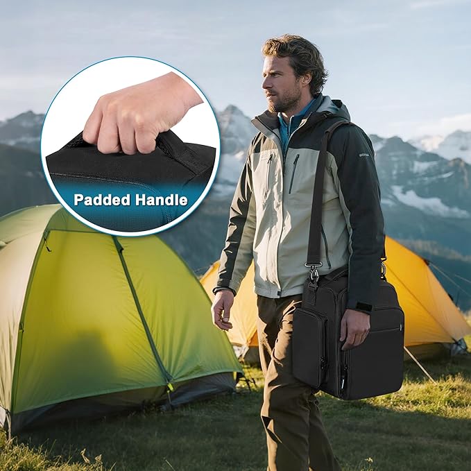 Trunab Travel Case Compatible with Anker SOLIX C300 Portable Power Station Outdoor Solar Generator Storage Bag with Many Pockets for Camping Traveling and Emergencies