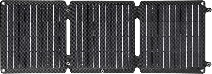 Preppi High Efficiency Solar Panel Foldable ETFE Dual USB-A and USB-C Ports Compact Size for Smartphones Tablets Laptops
