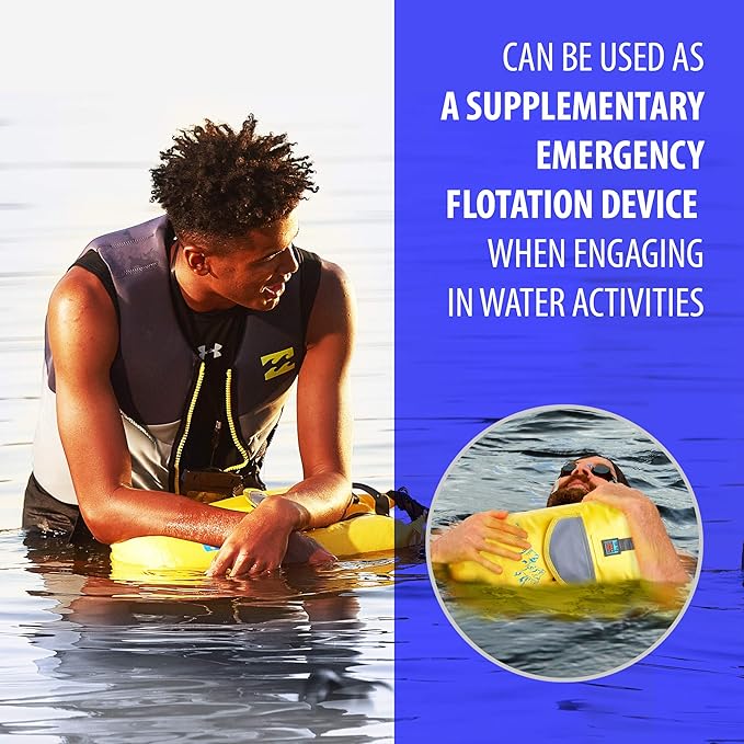 Luck route Dry Bag - Waterproof Backpack for Kayaking Boating and Fishing - Quick-Access Outer Pocket &amp 500D Tear Resistance PVC