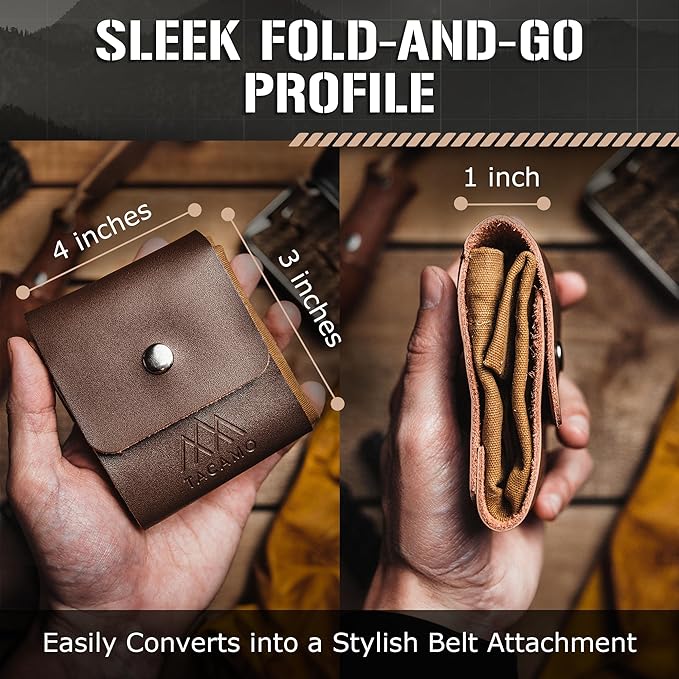 Foraging Bag - Durable Mushroom Foraging Bag for Outdoor Adventures - Spacious Leather Pouch for Belt with Secure Drawstring - Bushcraft Foraging Sack for Mushroom Rock &amp Plant Collecting