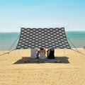 ALAZA Snowflake Polka Dots Beach Tent Sun Shelter UPF50+ Protection Beach Shade Canopy w/ 4 Sandbags for Outdoor Camping Fishing Backyard Fun Picnic 10x9 ft
