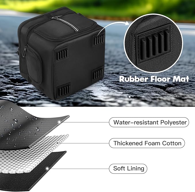 Carrying Case Compatible with EF ECOFLOW Portable Power Station RIVER 3 245Wh LiFePO4 Battery Protective Shoulder Storage Bag with Pocket for Travel Camping Charging Outdoor Generator Covers