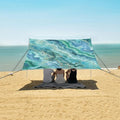 ALAZA Green Blue Marble Beach Tent Sun Shelter Portable Canopy Sunshade for Outdoor Camping Picnics Backyard Fun 10x9 ft