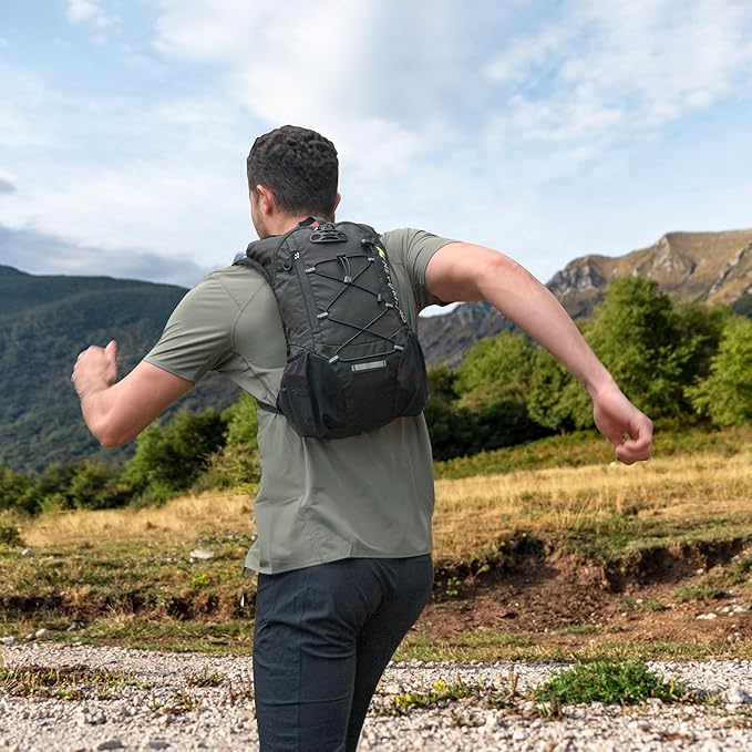 Lightweight Hydration Backpack Running Backpack with 2L Water Bladder Hydro Water Daypack for Cycling Hiking Rave for Men Women