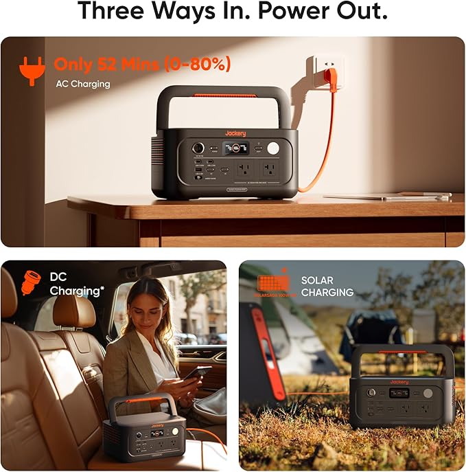 Jackery Explorer 500 v2 Solar Generator and 100W Solar Panel 512Wh LiFePO4 Battery 500W AC/1000W Peak Solar Generator for Camping Outdoors and Power Outages