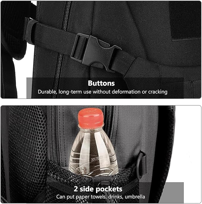 Tactical Backpack Hiking Day Pack Molle Rucksack Waterproof 30L Everyday Carry Bag