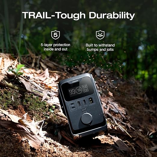 EF ECOFLOW TRAIL 300 DC Power Bank Station 288Wh Outdoor Portable Power Station LiFePO4 Battery 300W DC Output Compact Solar Generator for Camping Travel and Emergency (No AC Outlet Included)
