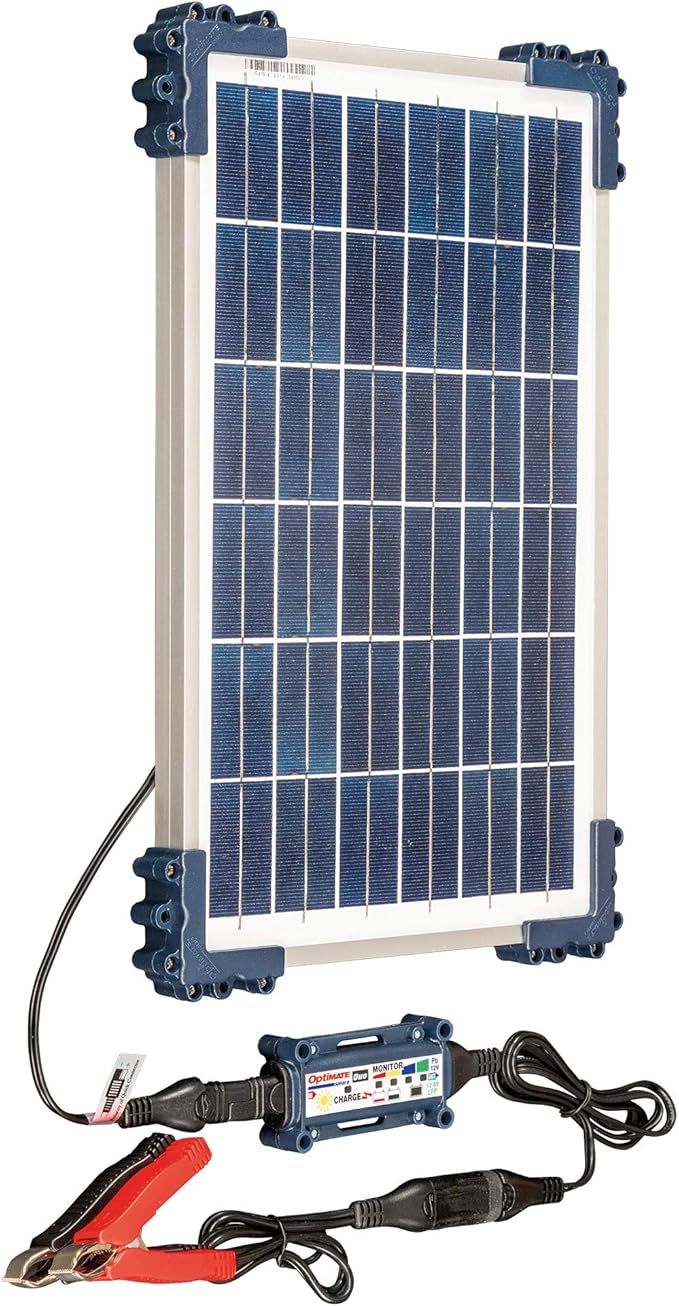 Optimate Solar Duo 10W TM522-D1 6-Step 12V / 12.8V 0.83A Weatherproof Solar Battery Saving Charger &amp maintainer