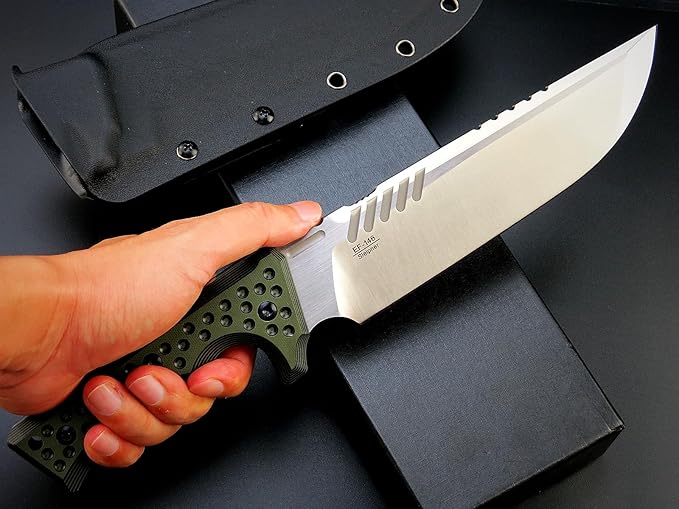 Eafengrow EF146 Fixed Blade Knife Sleipner Steel Blade G10 Handle Full Tang EDC Straight Knife for Working Camping Bushcraft