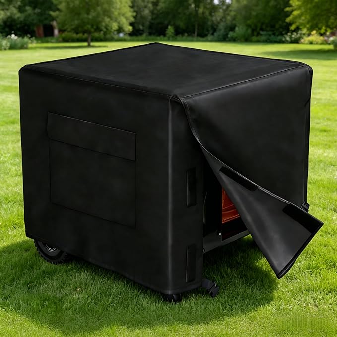 Generator Cover 30x30x26 inch600D Heavy Duty Generator Covers Waterproof with Secure Windproof Buckle-for Most Generators 5500-15000 Watt