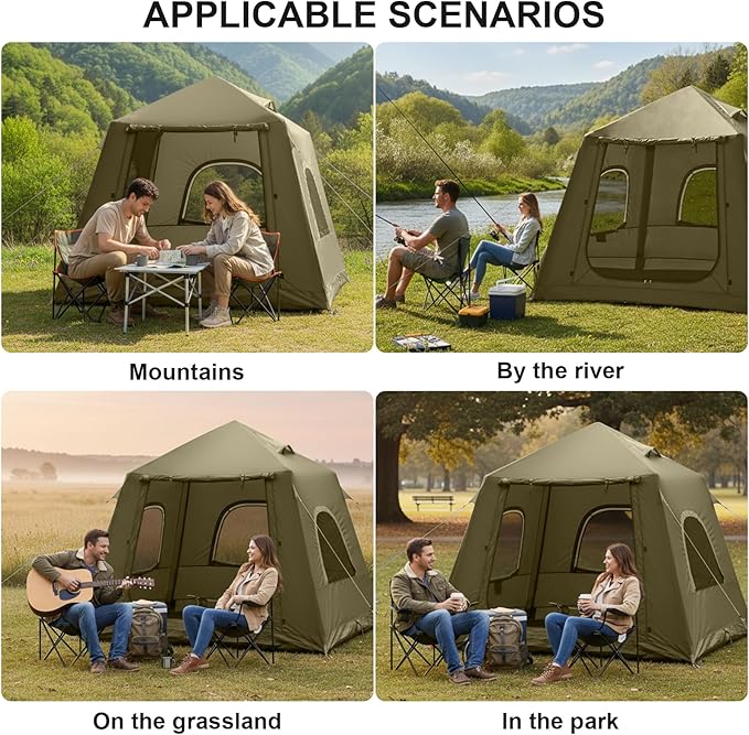 Inflatable Tents for CampingEasy Blow Up Tent with Hand Pump4 Seasons Waterproof Air Inflatable Camping Tent House for Family Weekend Camping