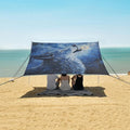 ALAZA Starry Wolf Moon Beach Tent Sun Shelter Portable Canopy Sunshade for Outdoor Camping Picnics Backyard Fun 10x9 ft