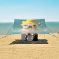 ALAZA French Bulldog Take A Bath Duck Beach Tent Sun Shelter Portable Canopy Sunshade for Outdoor Camping Picnics Backyard Fun 10x9 ft