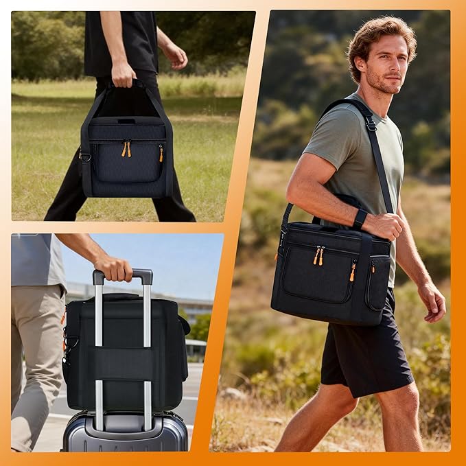 Portable Carrying Bag Compatible with BLUETTI Elite 100 V2/AC70/AC70P&amp Jackery Explorer 1000 V2Power Station Storage Case for Accessories &amp Solar GeneratorAdjustable Shoulder Strap（Only Bag）