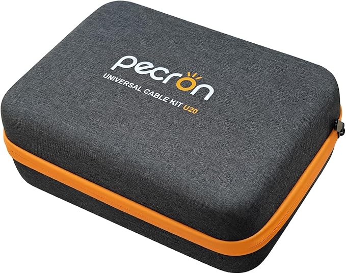 pecron U20 Universal Cable Kit with 17 Different XT60 Adapter Cables 3*Z30 Hub 1*Monitor Hub XT60-F to MC4/DC5525/Cigarette Adapter/XT60 Female/XT60 Male for Power Station Solar Panel