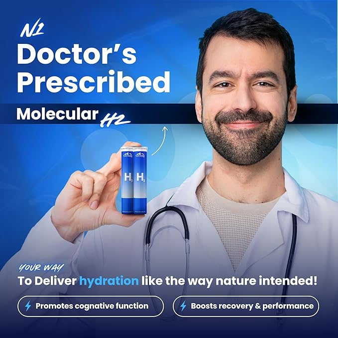 PHM Hydrogen Water Tubes Tablets for Drinking Water - H2 Molecular Tabs | Magnesium Pills Electrolytes Hydration Supplement to Support Healthy Aging &amp Energy Boost | 90 Tablets 3 Months Supply