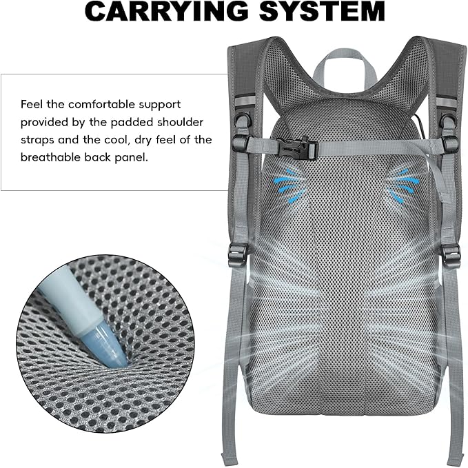 Seektop 20L Foldable Waterproof Hiking Backpack Ultralight Small Lightweight Daypack Packable Backpack for Men Woman