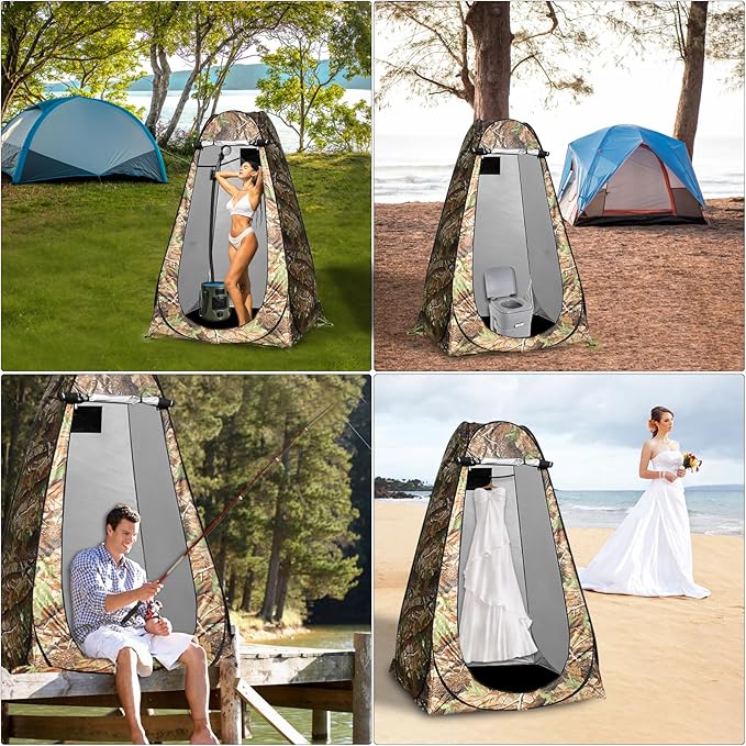 Portable Camping Shower Kit 6000mAh Rechargeable Outdoor Shower Kit with Intelligent LED Display for Camping Hiking RV Traveling Beach