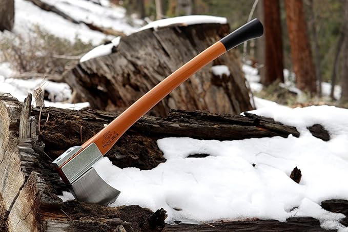 1844 Helko Werk Germany Vario Universal Axe - German Made Midsize General Purpose Felling Axe for Felling Trees Cutting Timber and Splitting Wood - Head 4.25lbs Handle 30in. (Universal) #10053