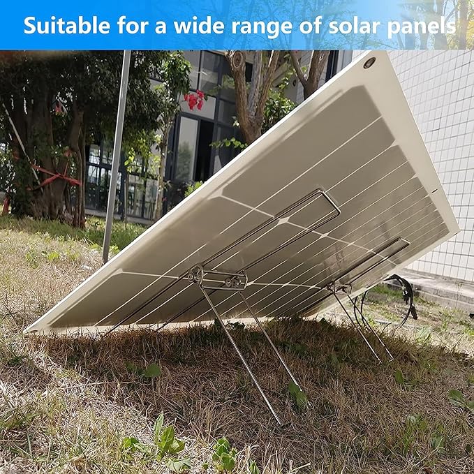 Nicesolar Portable Solar Panel Stand Multi-functional Solar Panel Brackets Diameter 4 304 stainless steel Tool-free installation for Foldable or Flexible Solar Panels (L)
