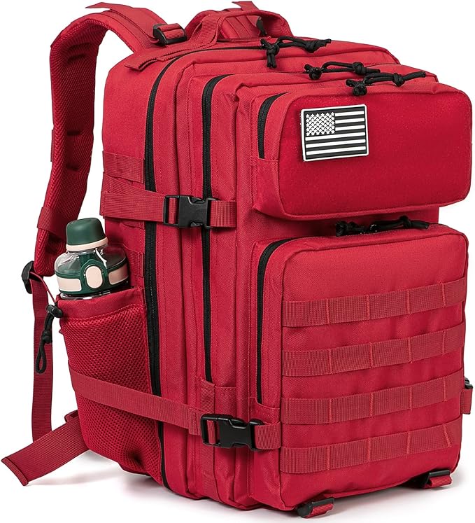 QT&ampQY 25L/45L Military Tactical Backpack For Men Molle Daypack 3 Day Bug Out Bag Hiking Rucksack With Bottle Holder