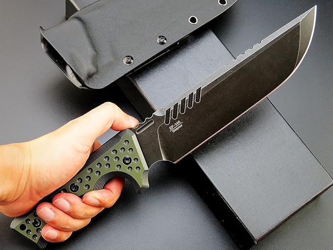 Eafengrow EF146 Fixed Blade Knife Sleipner Steel Blade G10 Handle Full Tang EDC Straight Knife for Working Camping Bushcraft