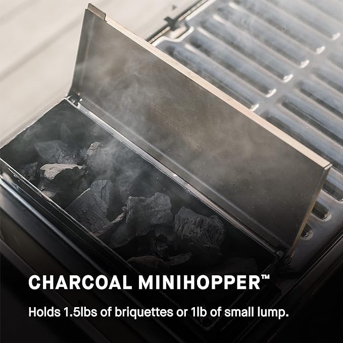 Masterbuilt® Electric Portable Charcoal Grill and Smoker with SteadyTemp Analog Temperature Control with 200 Cooking Square Inches in Black Model MB20040722