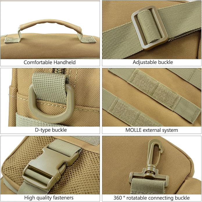 Small Canvas Messenger Bag Classic Vintage Shoulder Bag Tactical Bag Crossbody Casual Pack