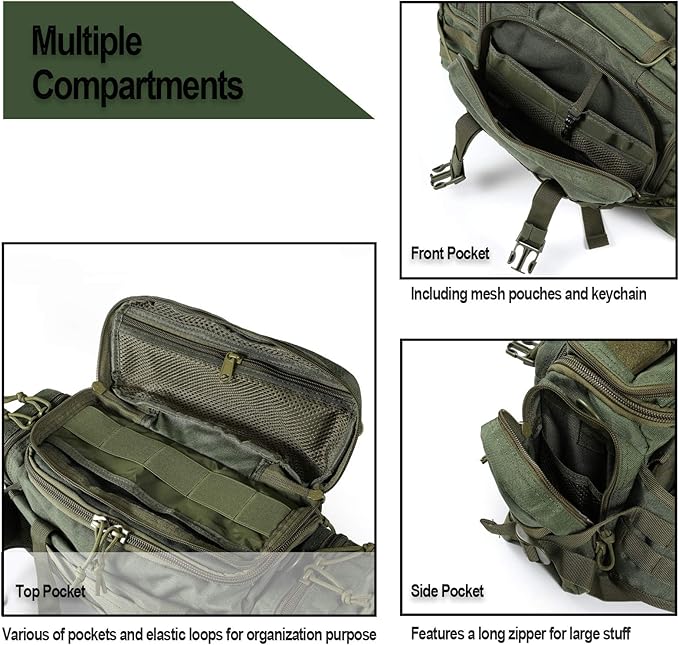 SHANGRI-LA Tactical Range Bag Outdoor Sling Backpack Hiking Fanny Waist Pack