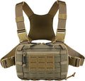 Tactical Chest Pack EDC Chest Bag 2L Utility Molle Chest Rig Pouch with CCW Compartment Adjustable Strap Outdoor