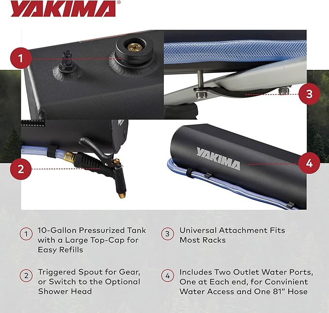 Yakima RoadShower 10 Gallon Pressurized Water Tank