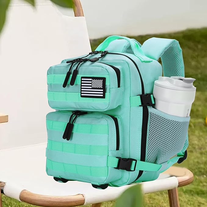 9L Mini Tactical Backpack for Men and Women Tactical Backpack Small for Hiking Small Tactical Bag (MintGreen)