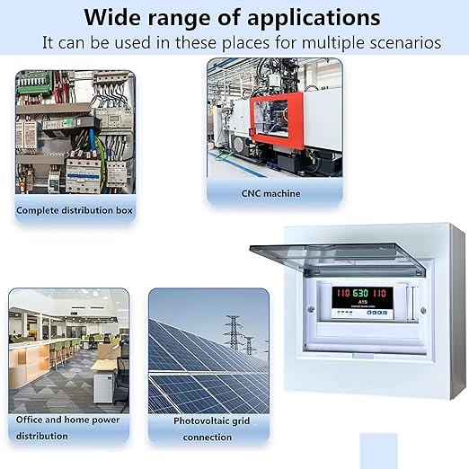 Automatic Generator Transfer Switch 63A 110V Dual Power Supply with LED Display L1 Preferred 50/60Hz CE Certified ATS Automatic Transfer Switch ensures Stable Transmission and is Easy to use