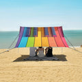 ALAZA Piano Keys Rainbow Colors Beach Tent Sun Shelter Portable Canopy Sunshade for Outdoor Camping Picnics Backyard Fun 10x9 ft