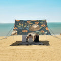 ALAZA Cute Baby Sloths Floral Seamless Beach Tent Sun Shelter Portable Canopy Sunshade for Outdoor Camping Picnics Backyard Fun 10x9 ft