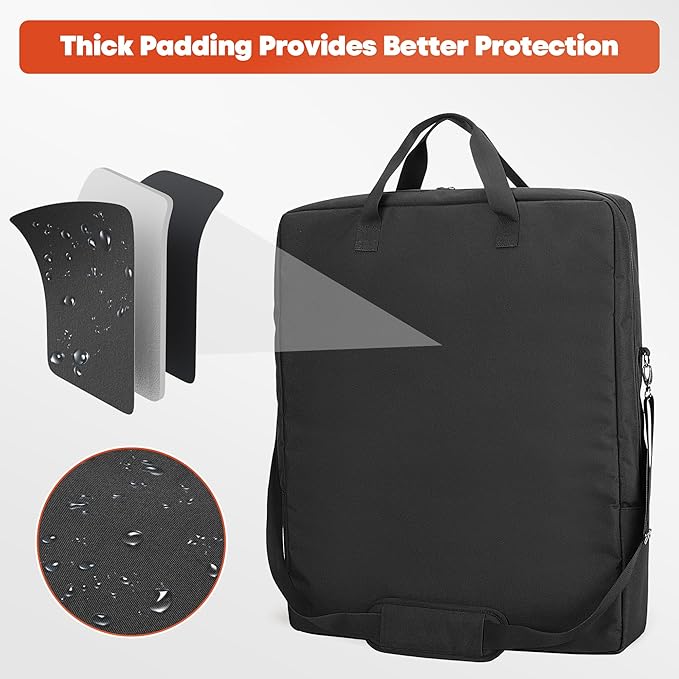 Solar Panel Storage Bag Solar Panel Carrying Case Compatible with Anker SOLIX PS30 PS100 PS200 Carrier Box Protective Case for 2 Panels Carry Cover with Pockets &amp Handles Bag Only