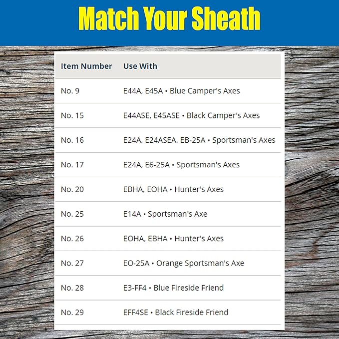 ESTWING Sportman's Axe Sheath - Black Camper's Hatchet Sheath for E14A - NO 25