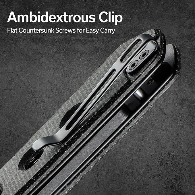 CIVIVI Vision FG Pocket Knife for EDC Superlock Folding Knife with 3.54 Reverse Tanto Nitro-V Blade Micarta Handle Ideal Gift for Men Women C22036-3