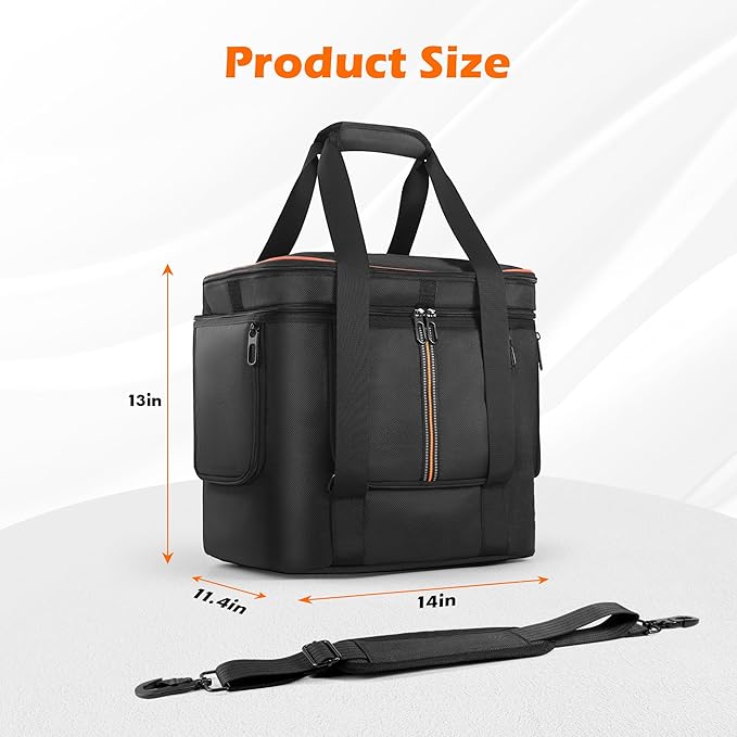Carrying Case Compatible with Jackery Explorer 2000 v2/700 Plus Portable Power Station Storage Bag with Quick-Access Window &amp Ventilation for Camping Hiking
