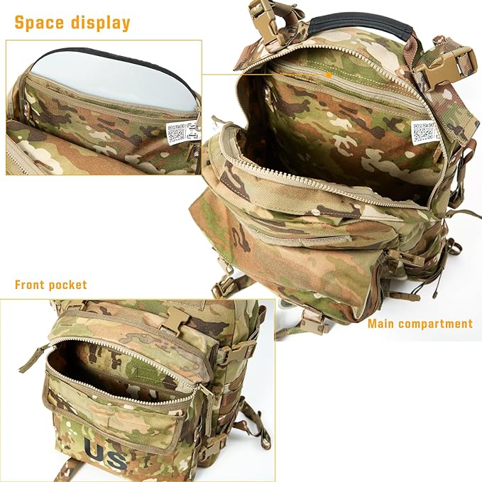MT Military Army MOLLE 2 Tactical Assault Backpack Rifleman 3 Day Pack Medium Rucksack