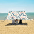 ALAZA Luxury Indian Foral Beach Tent Sun Shelter Portable Canopy Sunshade for Outdoor Camping Picnics Backyard Fun 10x9 ft