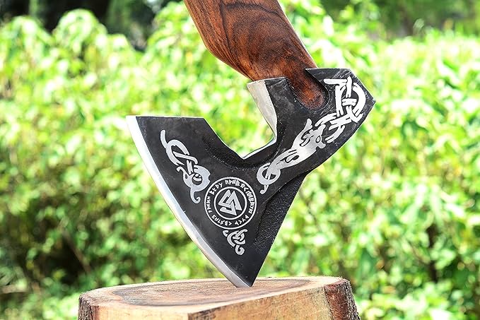 Custom Handmade Carbon Steel Viking Axe