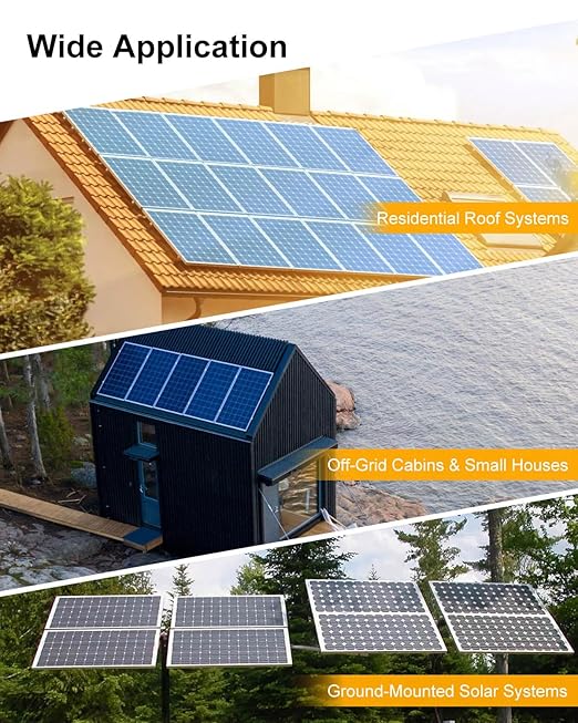 PV Combiner Box 2 String Solar Distribution Box IP65 Waterproof with 25A 250A DC Circuit Breakers 63A 125A AC Breakers Outdoor Power Distribution Box for 8KW–10KW Inverter Systems