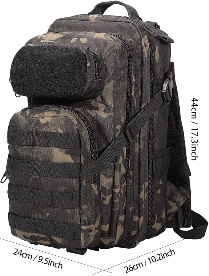 BOMTURN for Mens Tactical Backpack Military Backpacks 27L Small Army Survival Backpacks Small Waterproof Bug out Bag