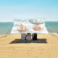 ALAZA Cute Bunnies Flying Baskets Hot Air Balloons Easter Eggs Beach Tent Sun Shelter Portable Canopy Sunshade for Outdoor Camping Picnics Backyard Fun 10x9 ft