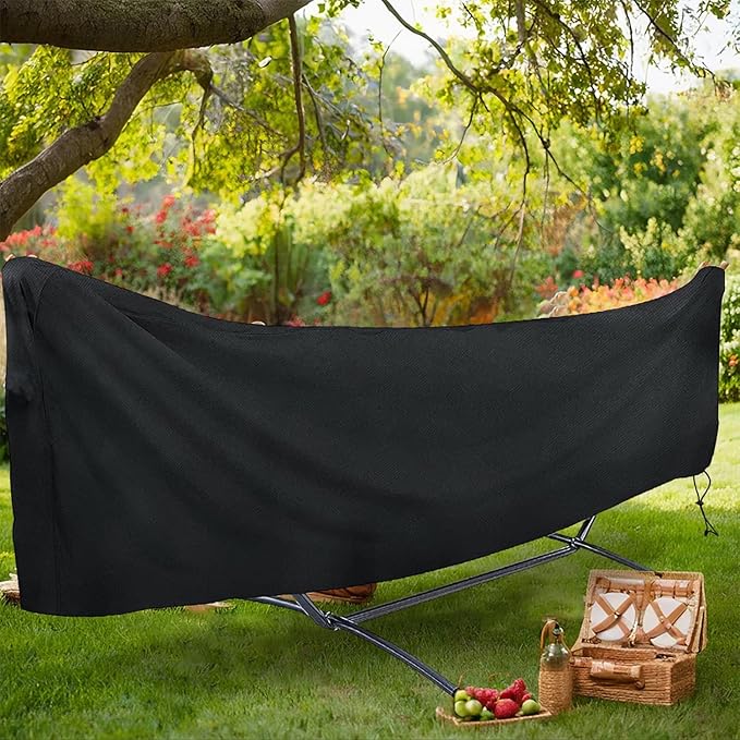 Outdoor Hammock Cover 122 x 7 x 32 inch – Waterproof Heavy Duty Hammock Stand Cover Fits Curved and Straight Frame Hammocks