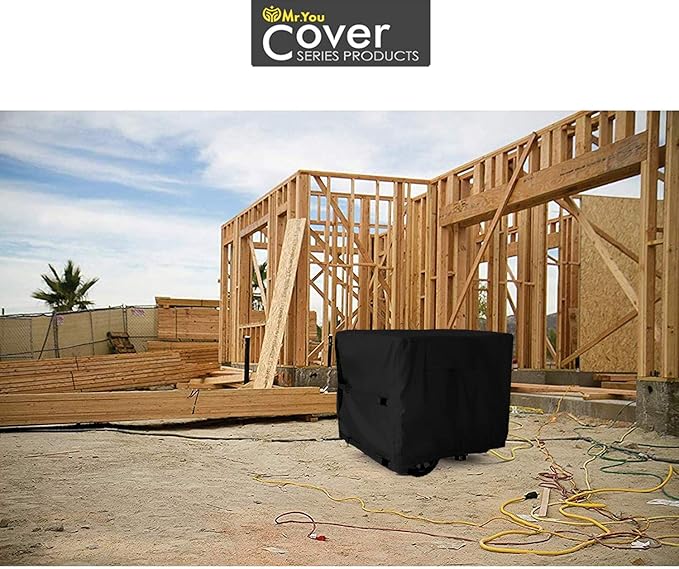 Mr.You Waterproof Universal Generator Cover32inch 600D Oxford Cloth Generator Cover for Universal Portable Generators 5000-10000 Watt 32''L x 24''W x24H